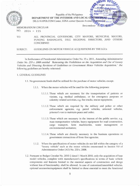 dilg authority to purchase vehicle|Revised Guidelines on Motor Vehicle Acquisition by Local .